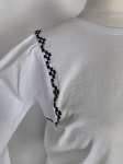 Elegancki longsleeve z unikalnym, czarnym detalem (nowy z metką!)