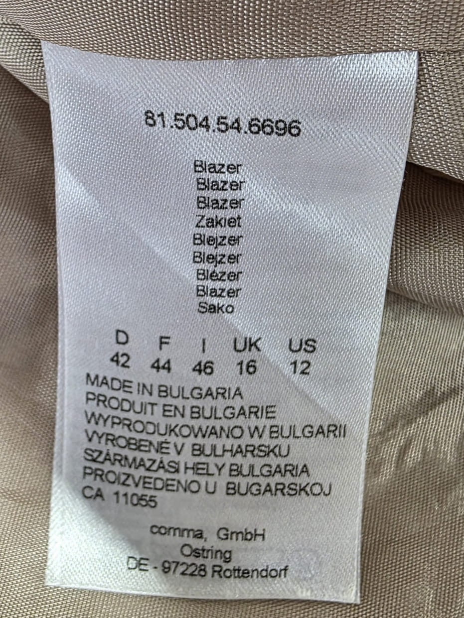 Elegancki komplet premium: żakiet COMMA, jedwabna bluzka MALENE BIRGER i spódnica RESERVED