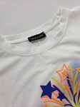 Trzyczęściowa stylizacja: pomarańczowa koszula, czarne spodnie i t-shirt, rozm. 44