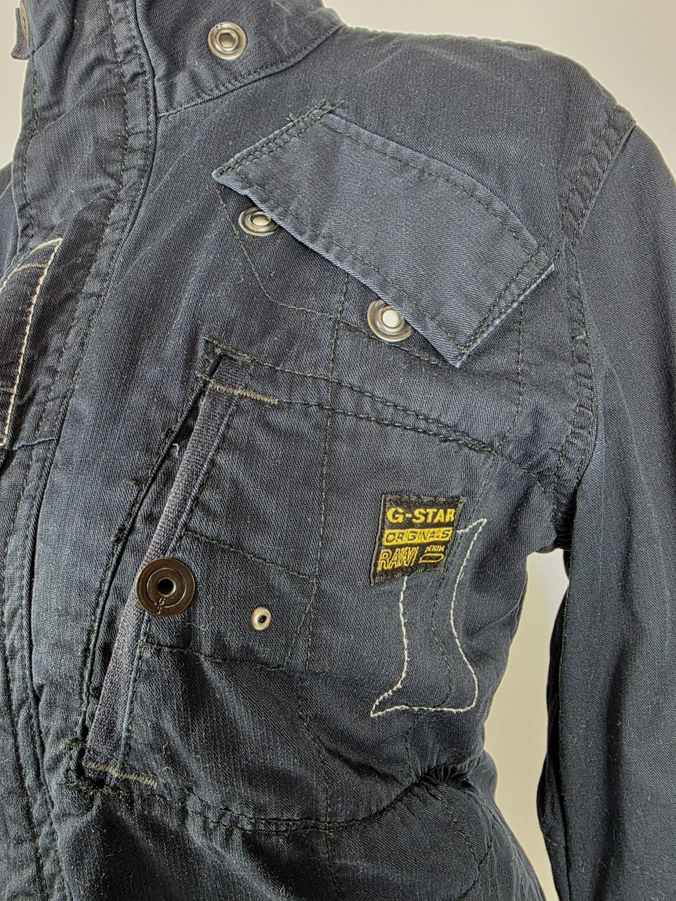 Granatowa kurtka bawełniana G-Star RAW