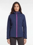 Granatowa kurtka softshell Just z różowymi detalami