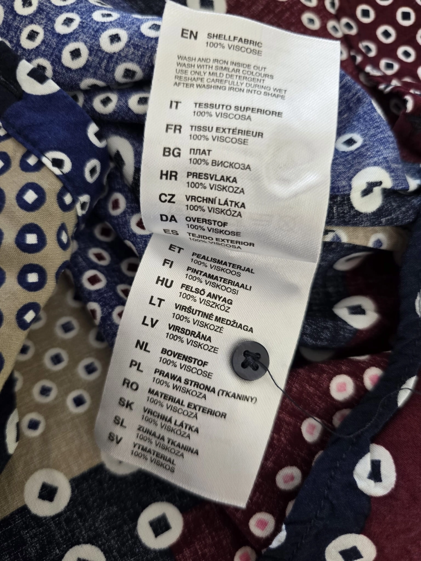 Elegancka koszula z wiskozy w geometryczny print marki Marc O’Polo