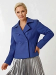 Elegancka kobieca marynarka w kolorze chabrowym PAPAYA