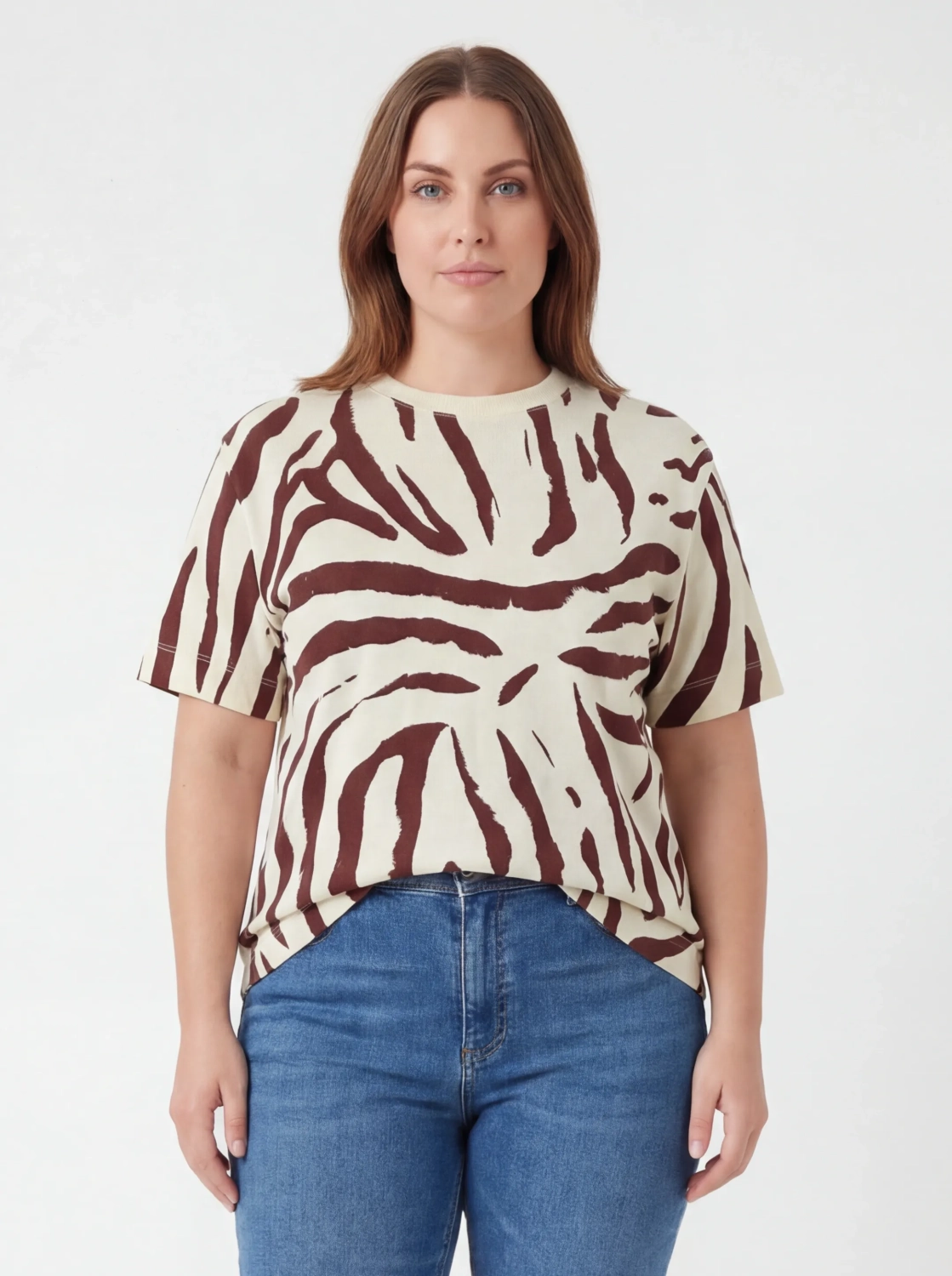 Stylowy t-shirt Next w bordowe paski