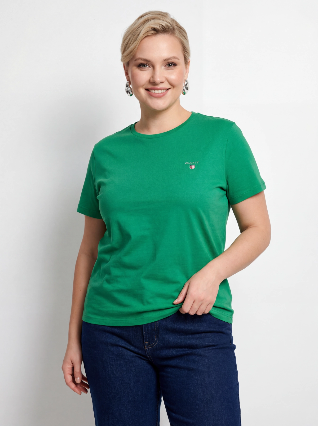 Klasyczny zielony t-shirt marki Gant