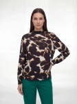 Elegancka, wiskozowa bluzka w abstrakcyjny wzór