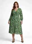 Sukienka maxi w zielone kwiaty RESERVED