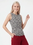 Elegancka bluzka w biało-czarny print