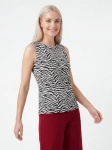 Elegancka bluzka w biało-czarny print