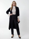 Piękny Set: Koronkowa bluzka In The Style, kardigan Niumi oraz czarne spodnie Free Quent