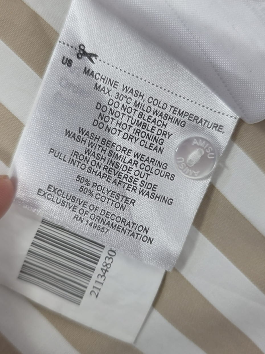 Kompletna, modna stylizacja: koszula w paski, dzianinowy kardigan i jeansy LEVI'S