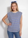 Stylowa bluzka w paski bez rękawów