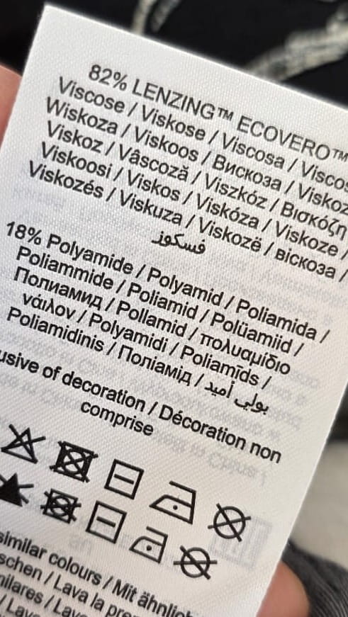 Długa czarna sukienka w białe abstrakcyjne wzory VILA - NOWA Z METKĄ