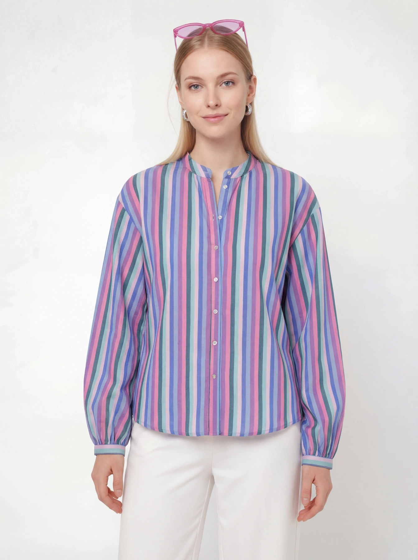Bluzka z bufiastymi rękawami w multikolorze marki Co'Couture NOWA Z METKĄ :)