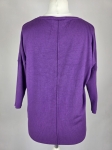 Fioletowy sweter damski Free/Quent z wiskozy, rozmiar XS, fason oversize z rękawem 3/4