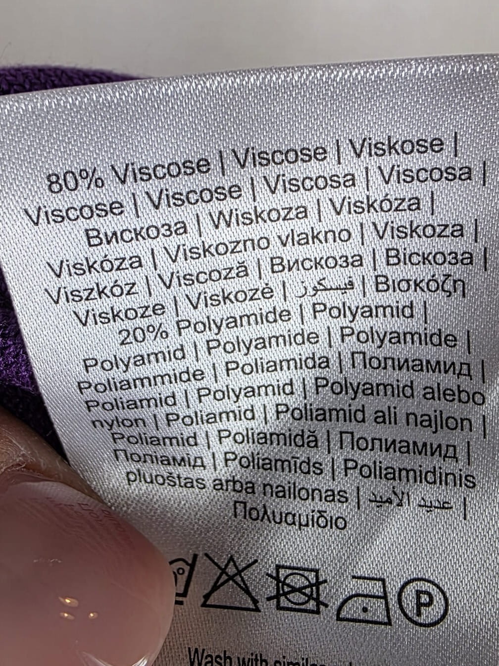 Fioletowy sweter damski Free/Quent z wiskozy, rozmiar XS, fason oversize z rękawem 3/4