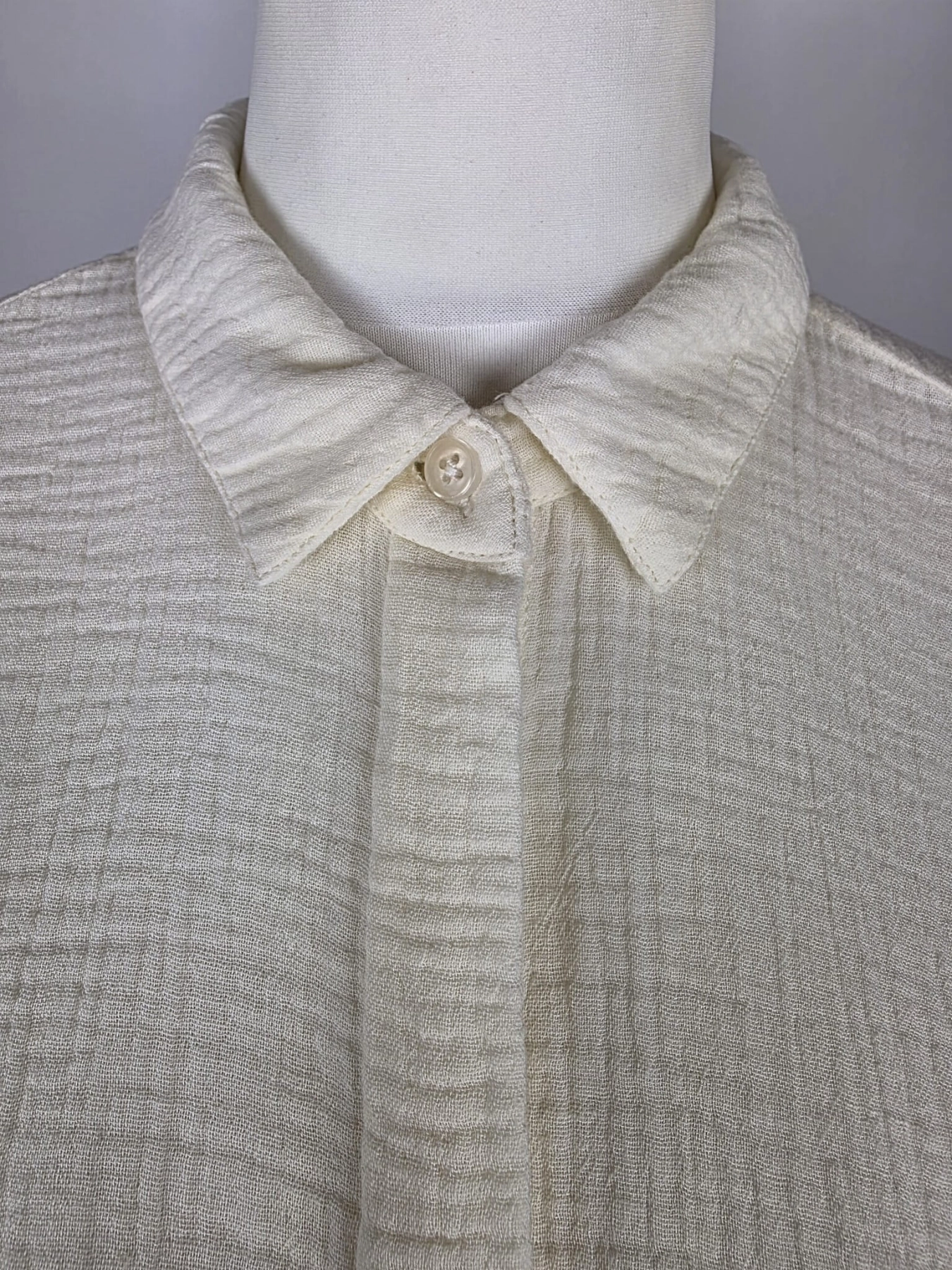 Bawełniana koszula Mustang Style Edda Ruffle Blouse w kolorze kremowym, rozmiar 36