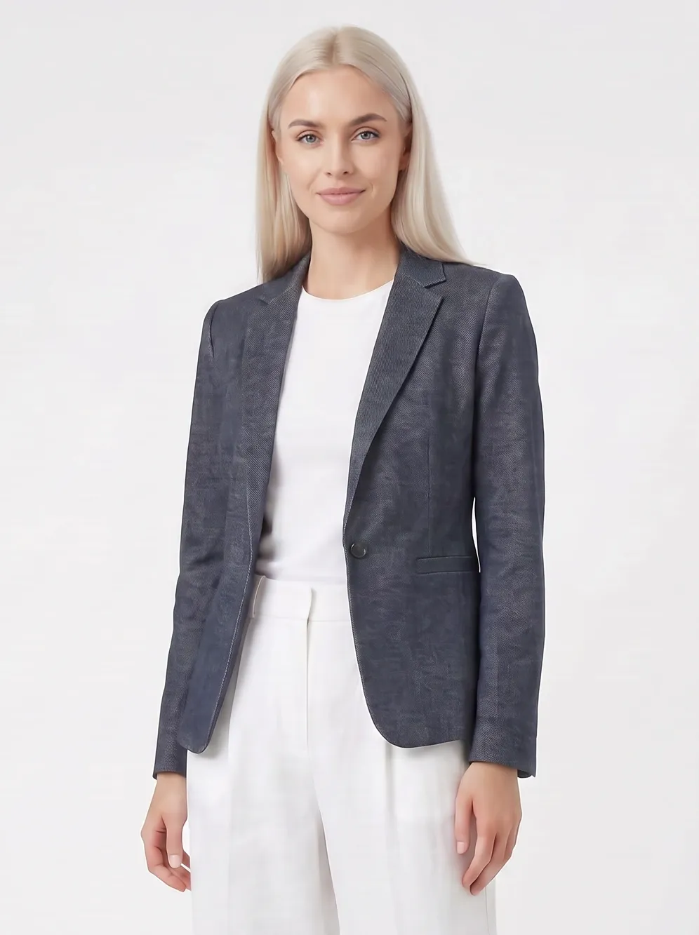 Stylowa marynarka damska Massimo Dutti wykonana z włoskiego materiału o taliowanym kroju podkreślającym sylwetkę