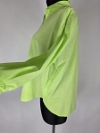 Damska koszula oversize Bershka w kolorze neonowej limonki, wykonana ze 100% bawełny, idealna do odważnych i stylowych zestawień