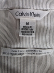 Bawełniana koszula damska Calvin Klein w prążki, rozmiar M, fason podkreślający talię