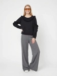 Czarna bluza Designers Remix w rozmiarze S z ozdobną falbaną i efektownymi detalami na rękawach