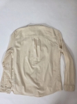 Komplet damski premium składający się z oliwkowej spódnicy z lnu Marc O’Polo, beżowej koszuli Zara oraz t-shirtu w zwierzęcy wzór