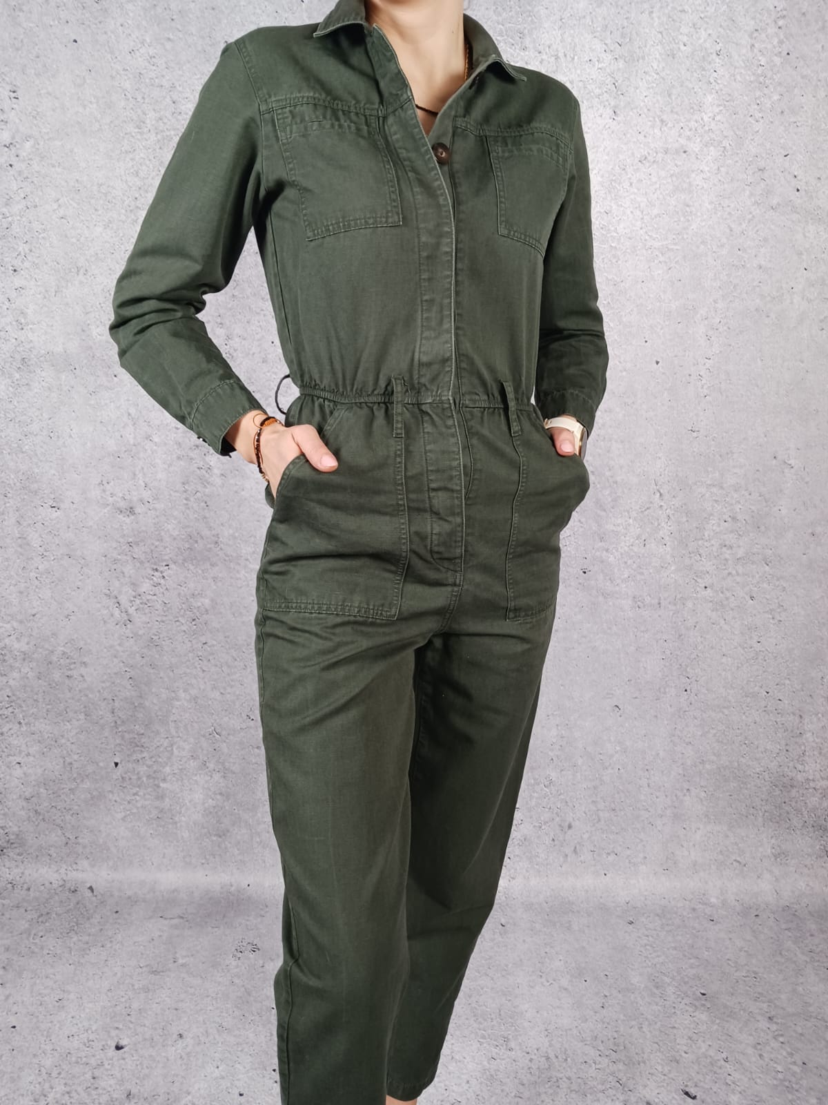 Piękny kombinezon khaki - Massimo Dutti