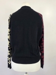 Oryginalny, patchworkowy sweter damski Desigual w rozmiarze S z motywem zwierzęcym i roślinnym, idealny do unikalnych stylizacji premium