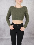 Krótki sweterek khaki ZARA