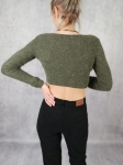 Krótki sweterek khaki ZARA