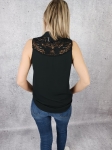 Pięknie zdobiona elegancka czarna bluzka