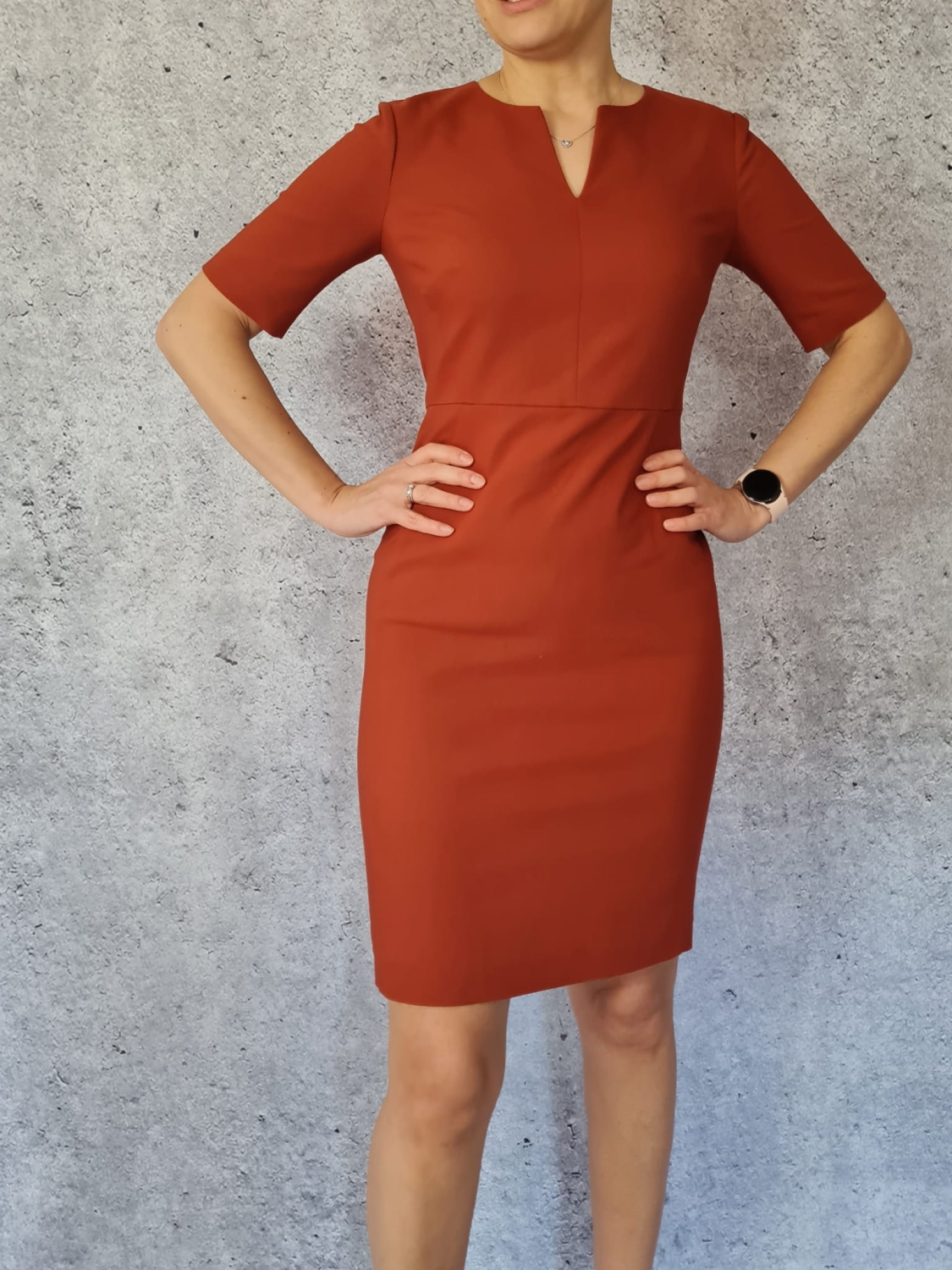 Miedziana sukienka InWear