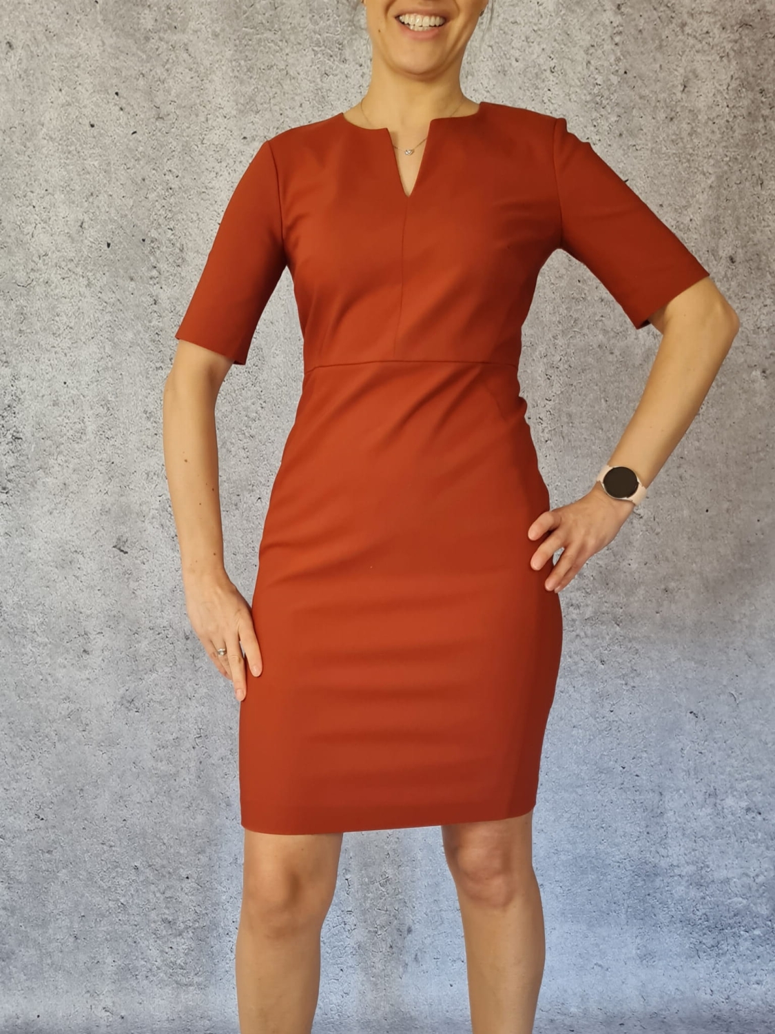 Miedziana sukienka InWear