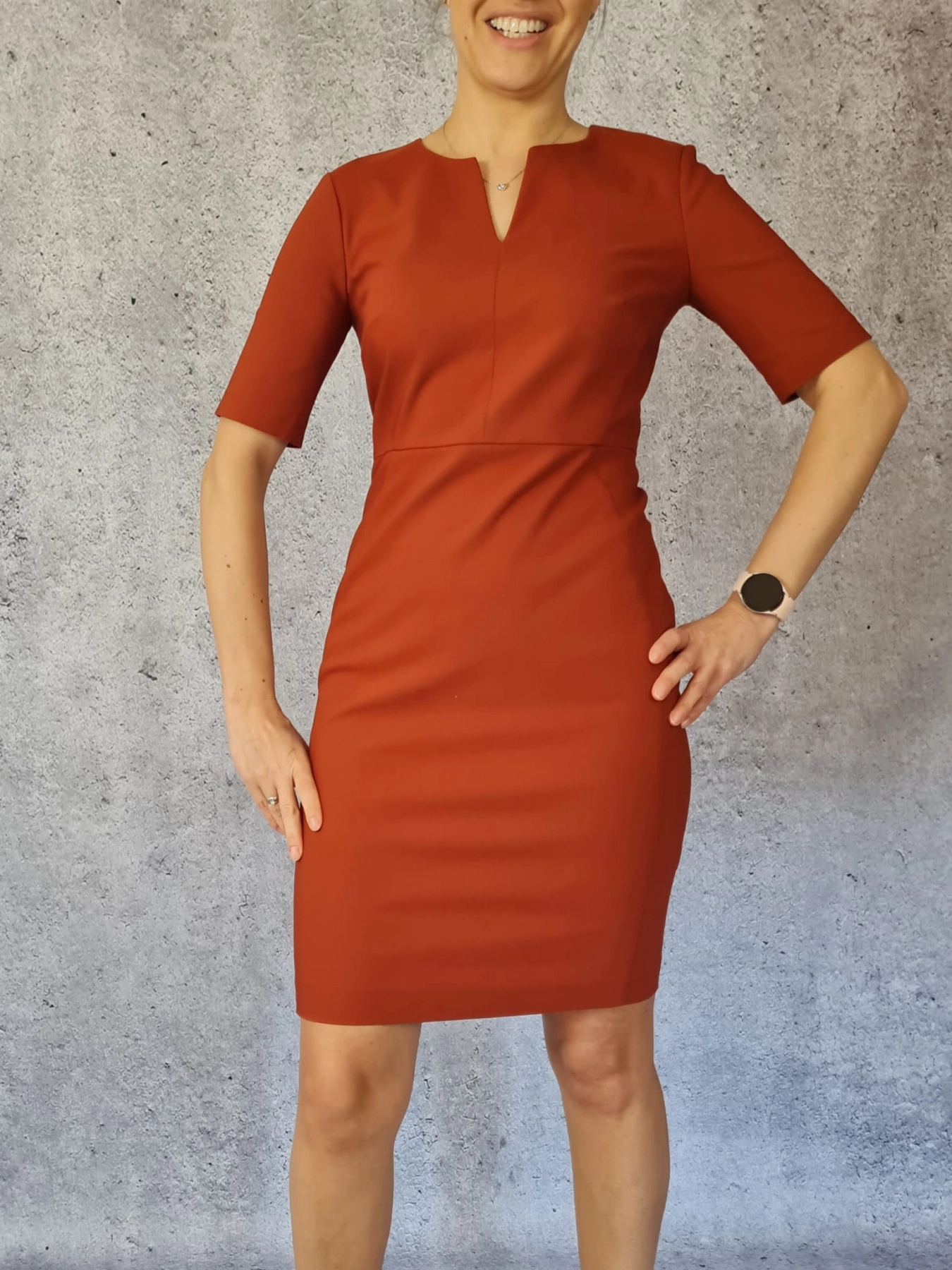 Miedziana sukienka InWear