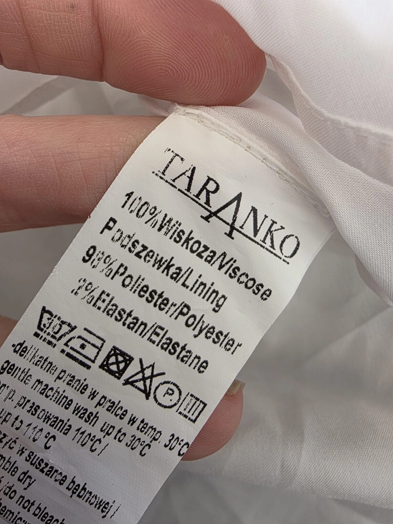 Kwiatowa sukienka mini premium marki Taranko z wiskozy, z gumką w talii i ozdobnymi wiązaniami na rękawach