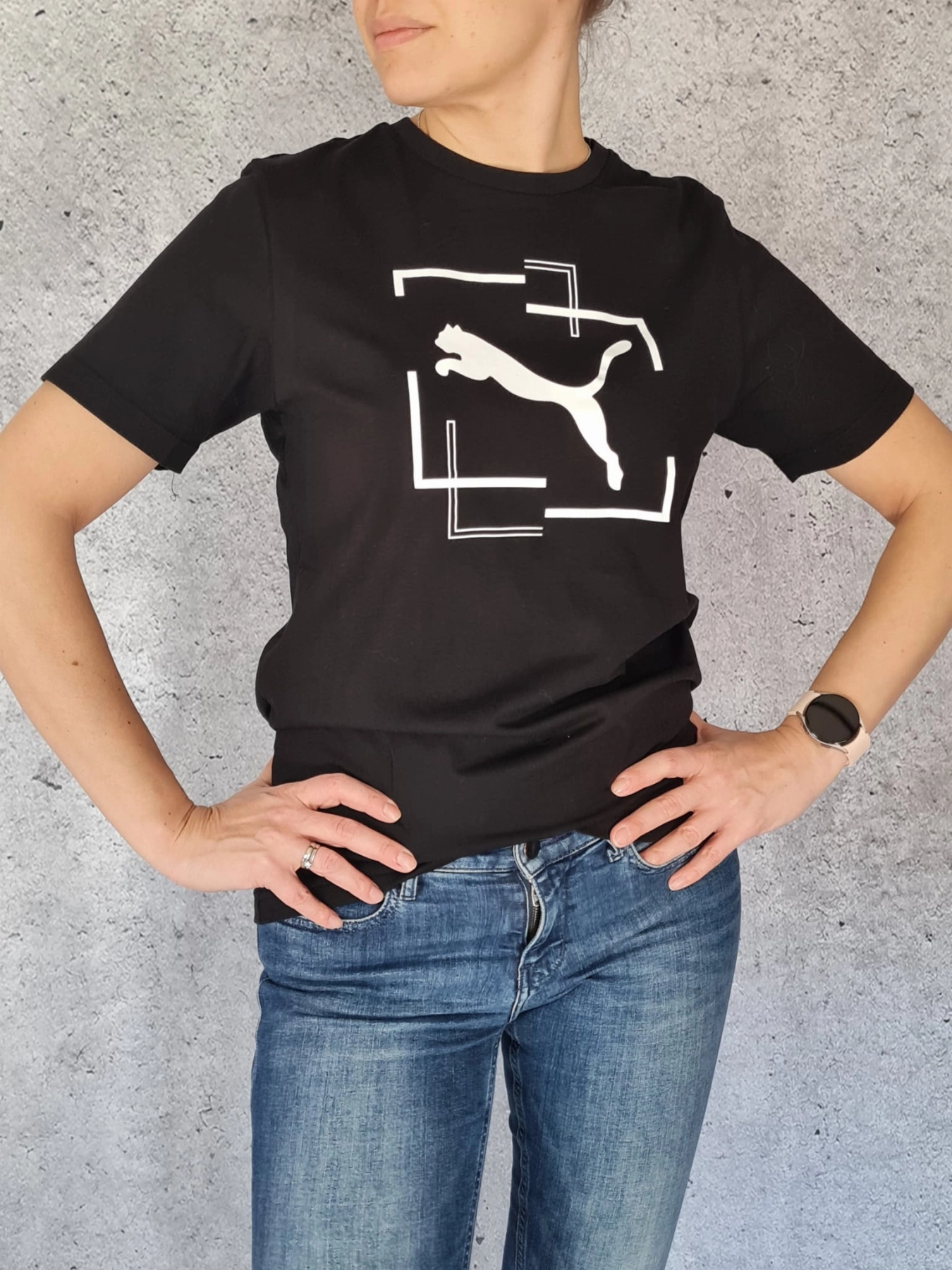 Czarny T-shirt Puma