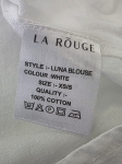 Biała bawełniana bluzka LA RÕUGE Luna Blouse w rozmiarze XS/S to synonim ponadczasowej elegancji i codziennego komfortu w wydaniu premium