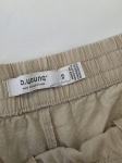 Damski komplet boho błękitna bluzka z haftem ONLY oraz beżowe lniane spodnie b.young premium second hand
