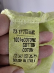 Włoska limonkowa sukienka tunika oversize z kaskadowymi falbanami wykonana w 100% z wysokogatunkowej bawełny