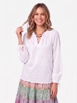 Biała bawełniana bluzka LA RÕUGE Luna Blouse w rozmiarze XS/S to synonim ponadczasowej elegancji i codziennego komfortu w wydaniu premium