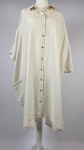 Lejąca Tunika Oversize w Kolorze Ivory