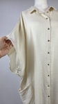 Lejąca Tunika Oversize w Kolorze Ivory