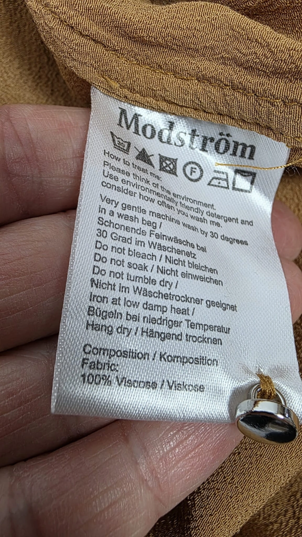 Karmelowa Sukienka Midi MODSTROM