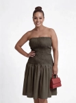 Letnia Sukienka - ciemny khaki ARKET