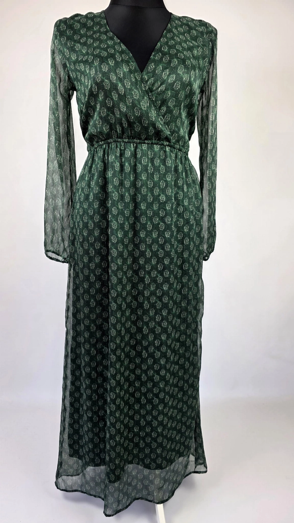 Elegancka sukienka maxi w butelkowej zieleni NEO MOIR