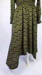 Stylowa sukienka midi w wyrazisty wzór chevron NOWA Z METKĄ rozm.46