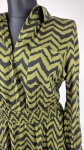 Stylowa sukienka midi w wyrazisty wzór chevron NOWA Z METKĄ rozm.46