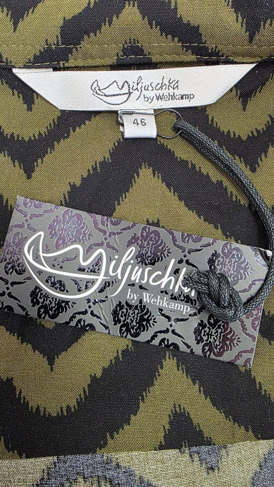 Stylowa sukienka midi w wyrazisty wzór chevron NOWA Z METKĄ rozm.46
