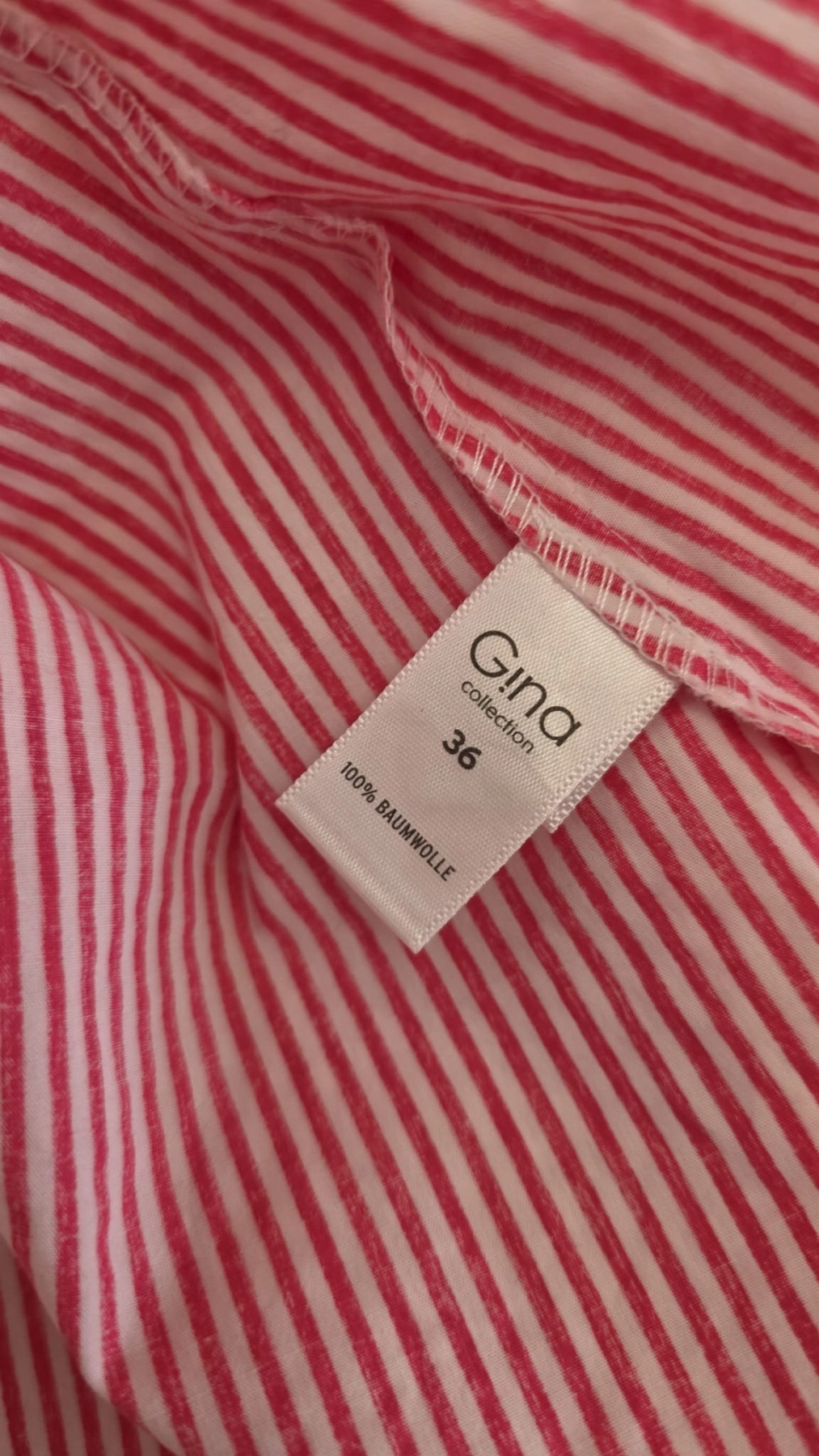 Sukienka szmizjerka w czerwone prążki Gina