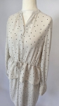 Kremowa sukienka mini w czarne kropki SELECTED FEMME
